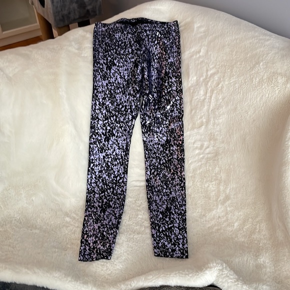 LIKE NEW American Apparel leggings - Black + Metallic throughout - size M - Picture 2 of 4